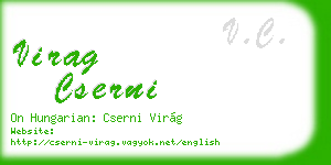 virag cserni business card